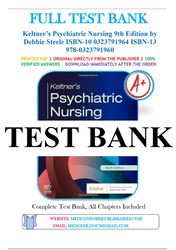 psychiatric nursing 9th edition by norman l. keltner test bank