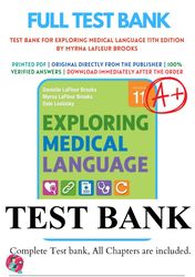 exploring medical language 11th edition by myrna lafleur brooks test bank