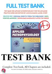 applied pathophysiology for the advanced practice nurse 2nd edition by lucie dlugasch test bank