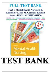 neeb's mental health nursing 5th edition by linda m. gorman test bank