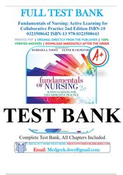 Test Bank for Fundamentals of Nursing: Active Learning for Collaborative Practice 2nd Edition by Barbara L Yoost
