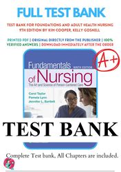 fundamentals of nursing 9th edition by carol taylor pamela lynn test bank