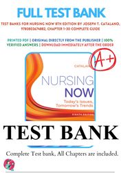 nursing now: today's issues, tomorrows trends 8th edition by joseph t. catalano test bank