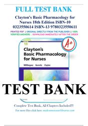 clayton's basic pharmacology for nurses 18th edition by michelle j. willihnganz test bank