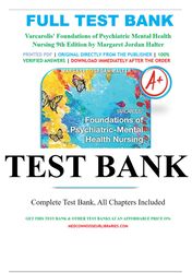 varcarolis' foundations of psychiatric mental health nursing: a clinical approach 9th edition by margaret test bank