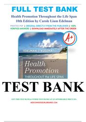 health promotion throughout the life span 10th edition by carole lium edelman test bank