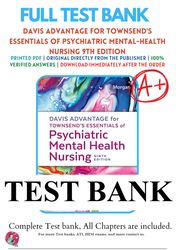 davis advantage for townsend's essentials of psychiatric mental health nursing 9th edition karyn morgan test bank
