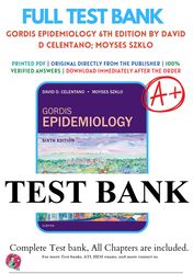 gordis epidemiology 6th edition by david d celentano test bank