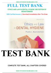 ethics and law in dental hygiene 3rd edition by beemsterboer test bank