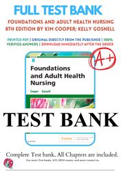 foundations and adult health nursing 8th edition kim cooper test bank
