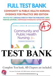 community & public health nursing evidence for practice 3rd edition by rosanna demarco test bank