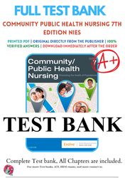 community public health nursing 7th edition by mary a. nies test bank