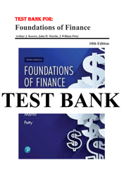 foundations of finance 10e 10th edition by arthur j. keown test bank