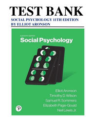 social psychology 11th edition by elliot aronson, timothy d. wilson, samuel r sommers, elizabeth page-gould test bank