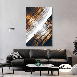 skyscraper wall art, residence canvas art, city wall decor, roll up canvas, stretched canvas art, framed wall art painti