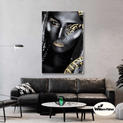 snake wall art, gold makeup canvas art, animal wall decor, roll up canvas, stretched canvas art, framed wall art paintin