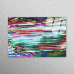 glass printing, glass wall art, mural art, colorful painting, abstract glass art, modern wall decoration, abstract color