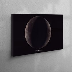 large canvas, 3d wall art, living room wall art, just breathe, moon landscape wall art, moon canvas poster, landscape wa