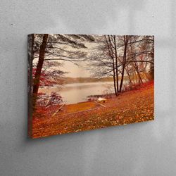 large canvas, canvas gift, canvas, tree 3d canvas, landscape canvas decor, view wall art, autumn landscape art canvas