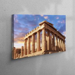 large canvas, large wall art, canvas print, acropolis of athens, landscape art canvas, unesco wall decor, parthenon canv