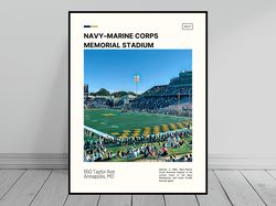 navy-marine corps memorial stadium navy midshipmen canvas ncaa stadium canvas oil painting modern art