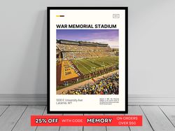 war memorial stadium wyoming cowboys canvas ncaa stadium canvas oil painting modern art travel art