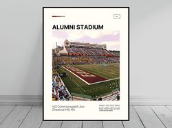alumni stadium print  boston college eagles canvas  ncaa art  ncaa stadium canvas   oil painting  modern art   art print