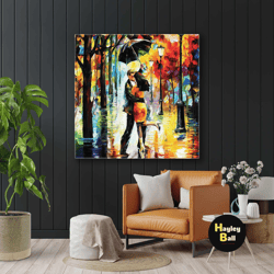 love wall art, autmn wal art, couple canvas art, roll up canvas, stretched canvas art, framed wall art painting