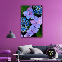 macro shot purple lilac flower landscape nature roll up canvas, stretched canvas art, framed wall art painting