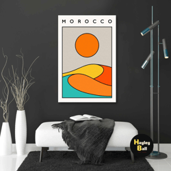 morocco wall art, desert canvas art, minimal wall decor, roll up canvas, stretched canvas art, framed wall art painting