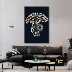 motorcycle gang wall art, series canvas art, gidt for him, roll up canvas, stretched canvas art, framed wall art paintin