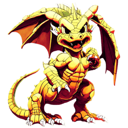 yellow dragon in super mario bros. game png