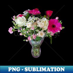 flowers in a vase floral photo - digital sublimation download file