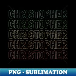 christopher name pattern - aesthetic sublimation digital file