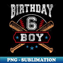 kids 6 years old boy 6th birthday - elegant sublimation png download