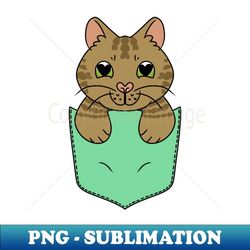 kitty in the pocket - elegant sublimation png download