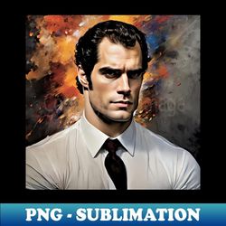 artwork with henry cavill - signature sublimation png file