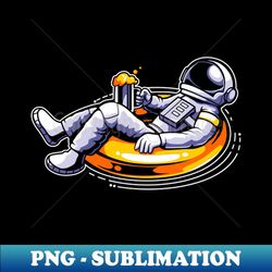 astronaut drink in river - stylish sublimation digital download