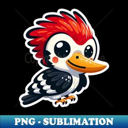 kawaii woodpecker - aesthetic sublimation digital file