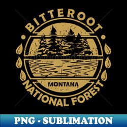bitterroot national forest montana state nature landscape - decorative sublimation png file - add a festive touch to every day