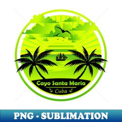cayo santa maria beach cuba palm trees sunset summer - png transparent digital download file for sublimation - stunning sublimation graphics