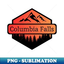 columbia falls montana mountains and trees - modern sublimation png file - perfect for creative projects