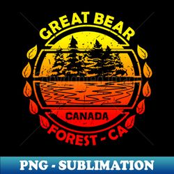 great bear forest canada nature landscape - decorative sublimation png file - bring your designs to life