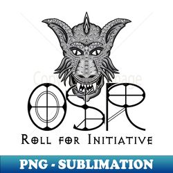 dragon head osr roll for initiative - vintage sublimation png download - revolutionize your designs