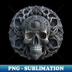 Skull Art - Modern Sublimation PNG File - Fashionable and Fearless