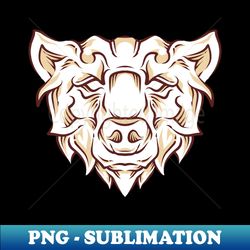 bear head handdrawing - sublimation-ready png file - perfect for personalization
