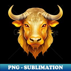 golden bull - elegant sublimation png download - perfect for sublimation art