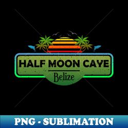 half moon caye beach belize palm trees sunset summer - modern sublimation png file - unleash your creativity