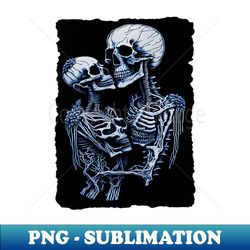 kissing skeletons - png transparent digital download file for sublimation - vibrant and eye-catching typography