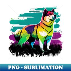 Rainbow Akita Inu - Instant Png Sublimation Download - Boost Your Success With This Inspirational Png Download